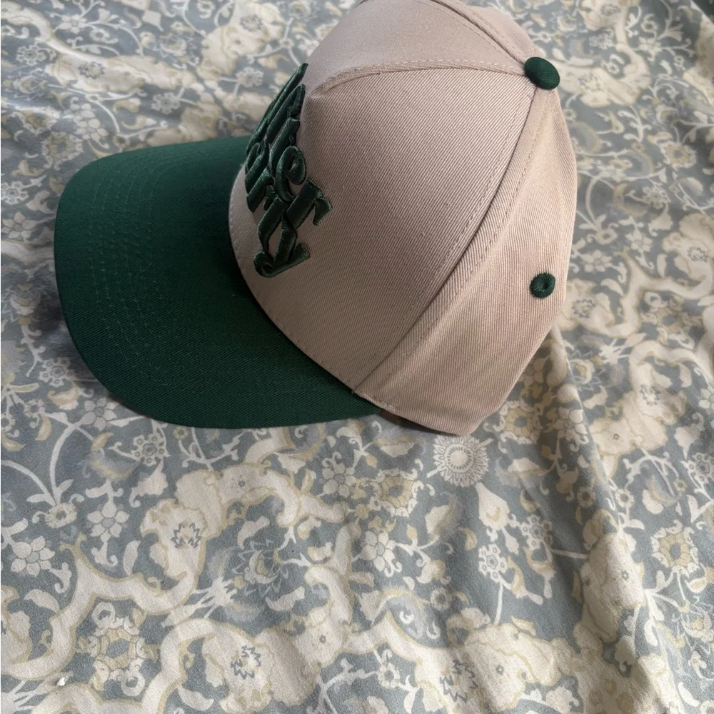 Green and Cream Cap